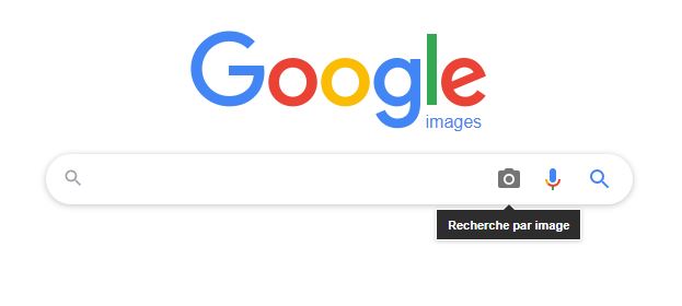 L'appareil photo dans la barre de recherche de Google Image sert à faire une recherche inversée.